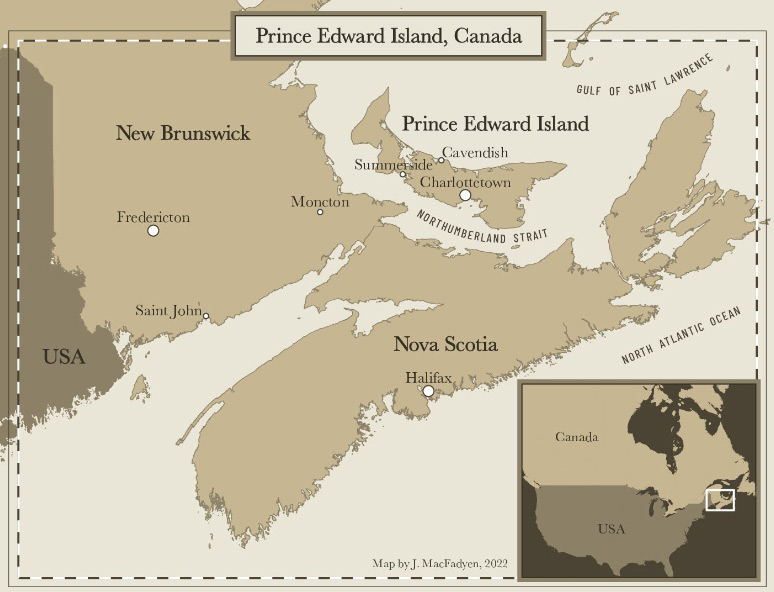map of pei showing it's place in the region